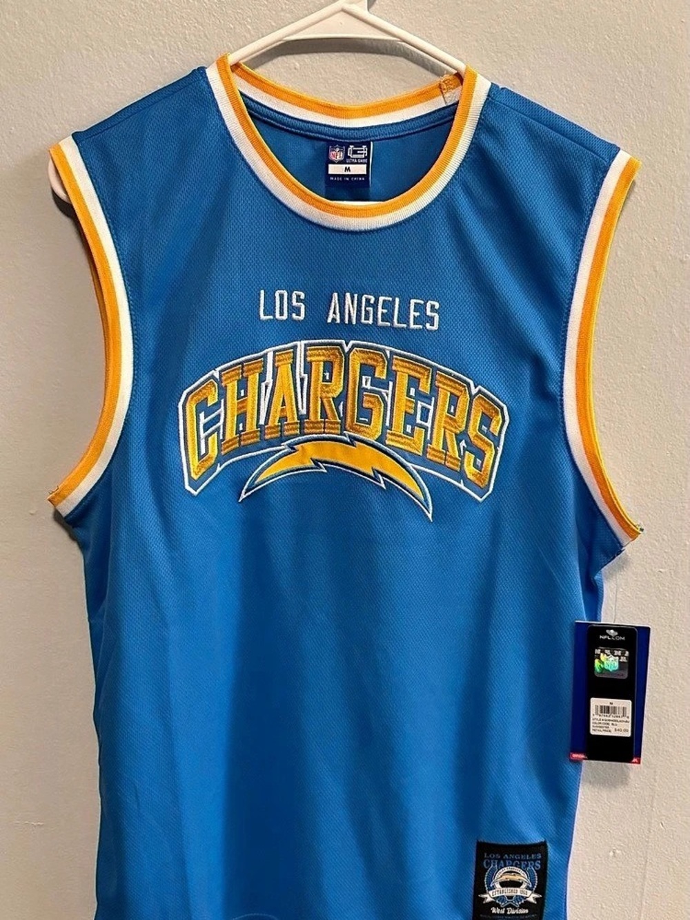 Los Angeles Chargers Jersey Blue & Yellow Size Medium